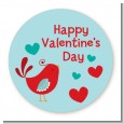 Your The Tweetest Little Birdie - Round Personalized Valentines Day Sticker Labels thumbnail