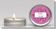 Zebra Print Baby Pink - Baby Shower Candle Favors thumbnail