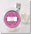 Zebra Print Baby Pink - Personalized Baby Shower Candy Jar thumbnail