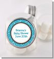 Zebra Print Blue - Personalized Baby Shower Candy Jar thumbnail