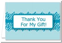 Zebra Print Blue - Baby Shower Thank You Cards