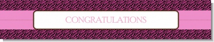 Zebra Print Pink & Black - Personalized Birthday Party Banners
