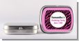 Zebra Print Pink & Black - Personalized Birthday Party Mint Tins thumbnail