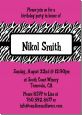 Zebra Print Pink - Birthday Party Invitations thumbnail