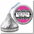 Zebra Print Pink - Hershey Kiss Birthday Party Sticker Labels thumbnail