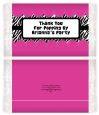 Zebra Print Pink - Personalized Popcorn Wrapper Birthday Party Favors thumbnail