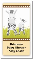 Zebra - Custom Rectangle Baby Shower Sticker/Labels