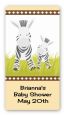 Zebra - Custom Rectangle Baby Shower Sticker/Labels thumbnail