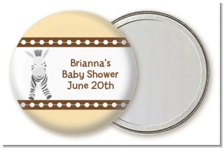 Zebra - Personalized Baby Shower Pocket Mirror Favors