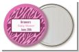Zebra Print Baby Pink - Personalized Baby Shower Pocket Mirror Favors thumbnail