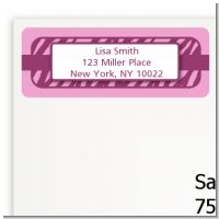 Zebra Print Baby Pink - Baby Shower Return Address Labels