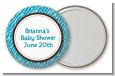 Zebra Print Blue - Personalized Baby Shower Pocket Mirror Favors thumbnail