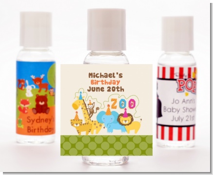 Zoo Crew - Personalized Birthday Party Hand Sanitizers Favors