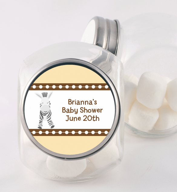 Zebra Baby Shower Candy Jars Candles & Favors