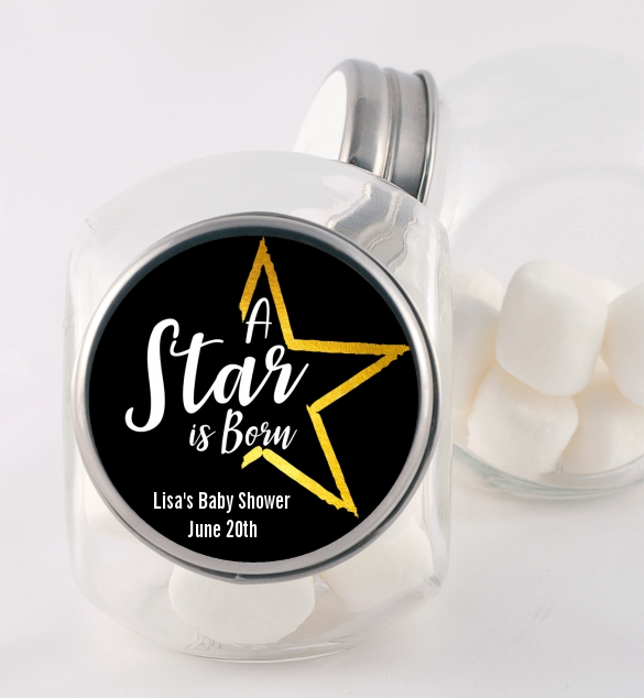  A Star Is Born - Personalized Baby Shower Candy Jar Option 1