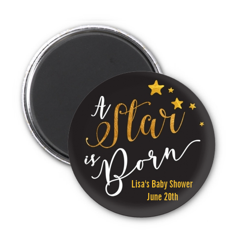  A Star Is Born Gold - Personalized Baby Shower Magnet Favors Option 1