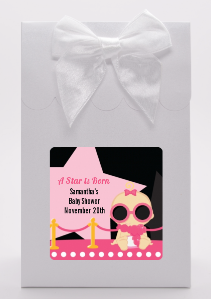  A Star Is Born Hollywood Black|Pink - Baby Shower Goodie Bags Caucasian Blonde Hair