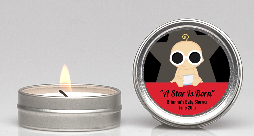  A Star Is Born!® Hollywood - Baby Shower Candle Favors Caucasian