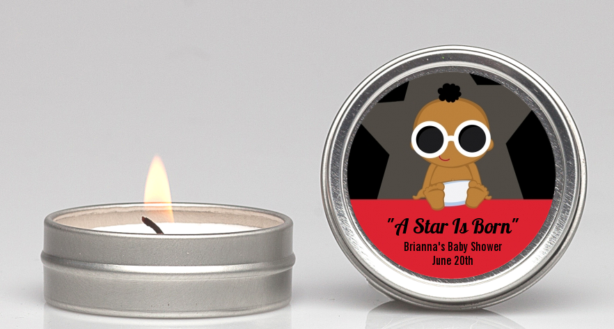  A Star Is Born!® Hollywood - Baby Shower Candle Favors Caucasian