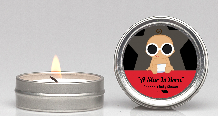  A Star Is Born!® Hollywood - Baby Shower Candle Favors Caucasian