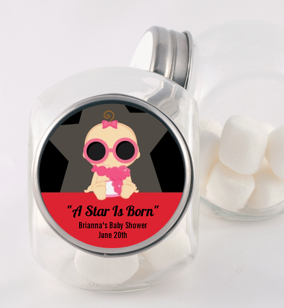  A Star Is Born!® Hollywood - Personalized Baby Shower Candy Jar Caucasian