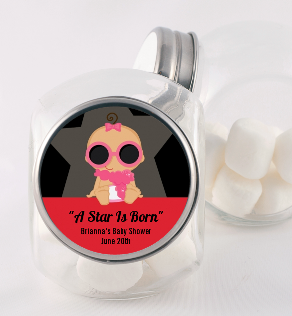  A Star Is Born!® Hollywood - Personalized Baby Shower Candy Jar Caucasian