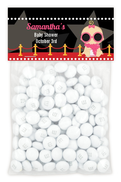  A Star Is Born!® Hollywood - Custom Baby Shower Treat Bag Topper Blonde Hair