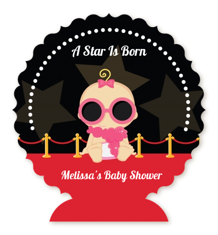  A Star Is Born!® Hollywood - Personalized Baby Shower Centerpiece Stand Blonde Hair