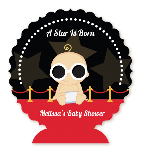  A Star Is Born!® Hollywood - Personalized Baby Shower Centerpiece Stand Blonde Hair