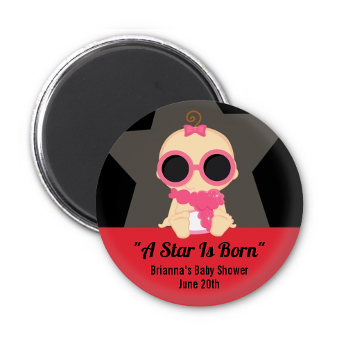  A Star Is Born!® Hollywood - Personalized Baby Shower Magnet Favors Caucasian