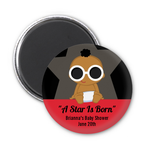  A Star Is Born!® Hollywood - Personalized Baby Shower Magnet Favors Caucasian