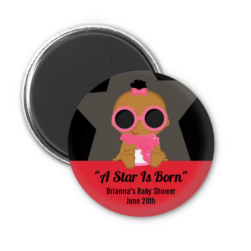  A Star Is Born!® Hollywood - Personalized Baby Shower Magnet Favors Caucasian