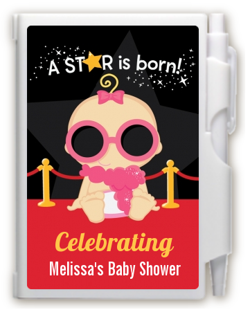  A Star Is Born!® Hollywood - Baby Shower Personalized Notebook Favor Caucasian Boy
