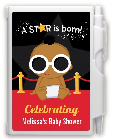  A Star Is Born!® Hollywood - Baby Shower Personalized Notebook Favor Caucasian Boy