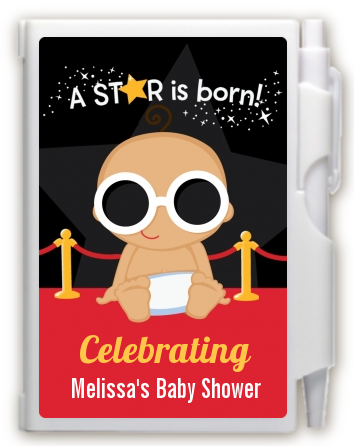  A Star Is Born!® Hollywood - Baby Shower Personalized Notebook Favor Caucasian Boy