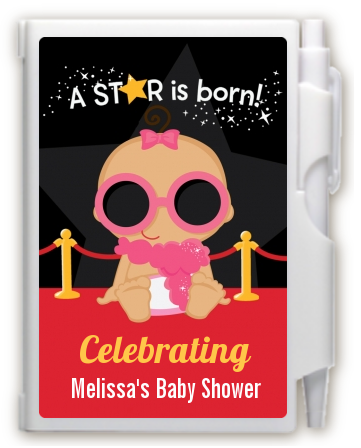  A Star Is Born!® Hollywood - Baby Shower Personalized Notebook Favor Caucasian Boy