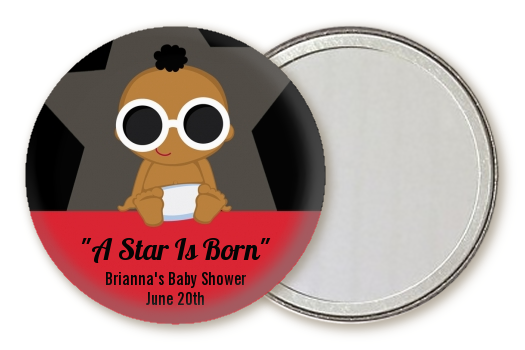  A Star Is Born!® Hollywood - Personalized Baby Shower Pocket Mirror Favors Caucasian
