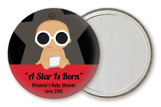  A Star Is Born!® Hollywood - Personalized Baby Shower Pocket Mirror Favors Caucasian