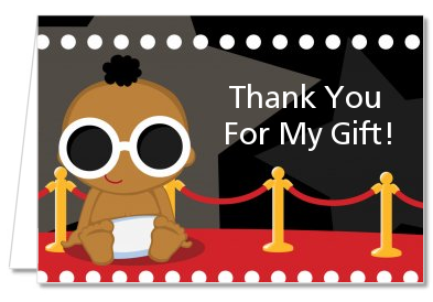  A Star Is Born!® Hollywood - Baby Shower Thank You Cards Caucasian Boy