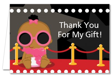  A Star Is Born!® Hollywood - Baby Shower Thank You Cards Caucasian Boy