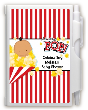  About To Pop &reg; - Baby Shower Personalized Notebook Favor African American