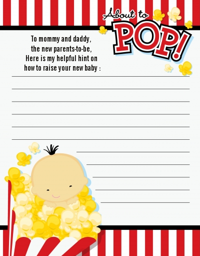  About To Pop &reg; - Baby Shower Notes of Advice Caucasian