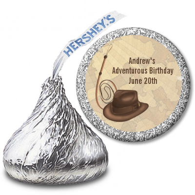 Adventure - Hershey Kiss Birthday Party Sticker Labels