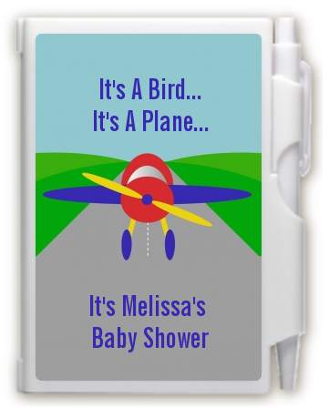 Airplane - Baby Shower Personalized Notebook Favor