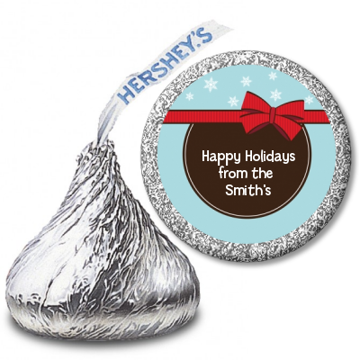 All Wrapped Up Gifts - Hershey Kiss Christmas Sticker Labels