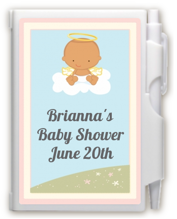 Angel in the Cloud Girl Hispanic - Baby Shower Personalized Notebook Favor