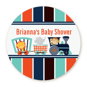  Animal Train - Personalized Baby Shower Table Confetti Caucasian