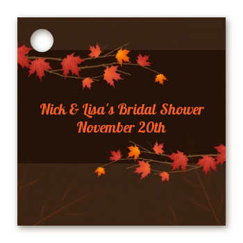 Autumn Leaves - Personalized Bridal Shower Card Stock Favor Tags