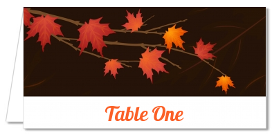 Autumn Leaves - Personalized Bridal Shower Place Cards