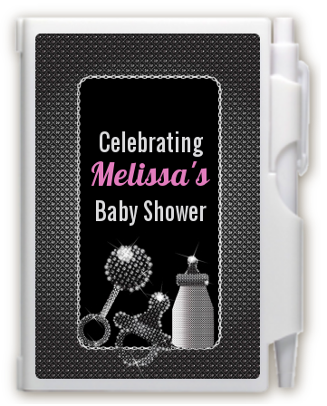 Baby Bling - Baby Shower Personalized Notebook Favor